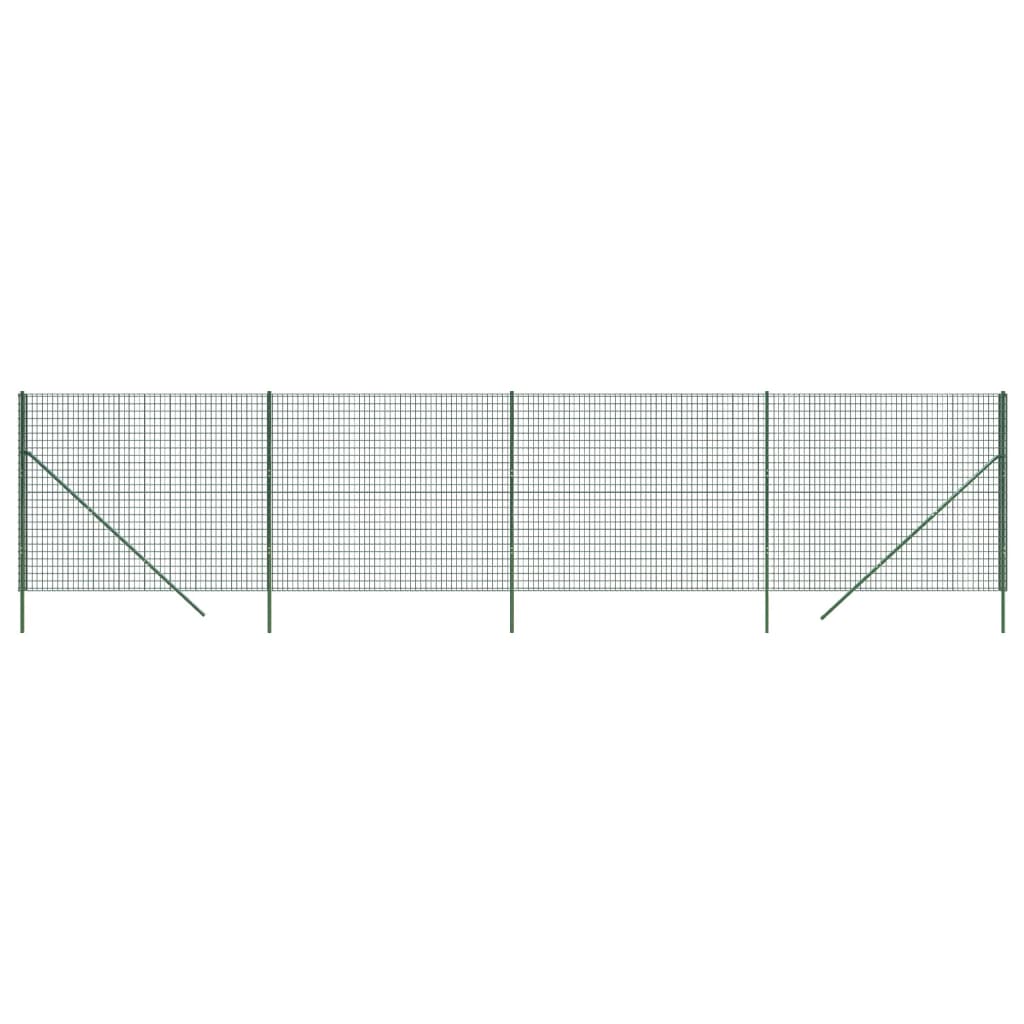 Vidaxxl Maschendrahtzaun 1,8x10 m verzinkter Stahl grün