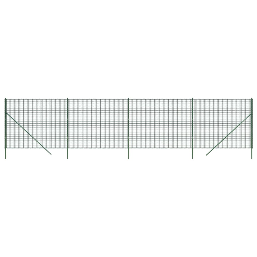 Vidaxl Mesh Mesh FET 1.8x10 M de acero galvanizado verde