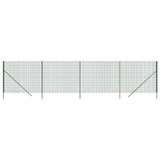 VIDAXL FILE MESH FET 2x10 m Green d'acciaio zincato