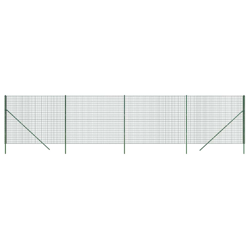 Vidaxxl Maschendrahtzaun 2x10 m verzinkter Stahl grün
