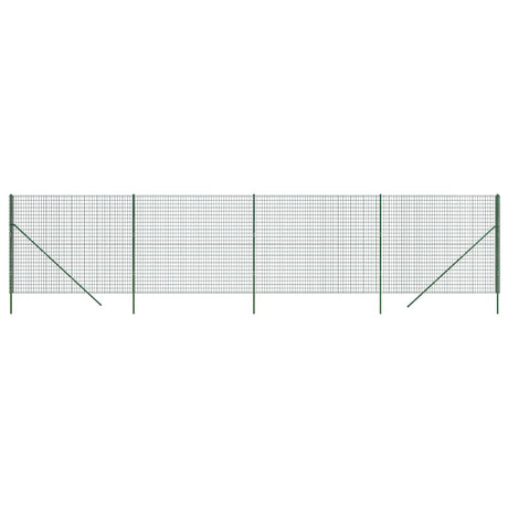Vidaxxl Maschendrahtzaun 2x10 m verzinkter Stahl grün