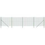 Vidaxl Mesh Mesh FET 1.4x10 M de acero galvanizado verde