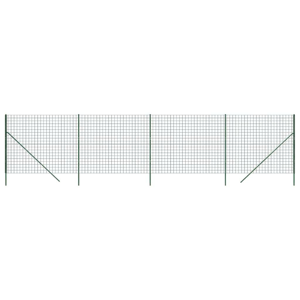 Vidaxxl Maschendrahtzaun 1,8x10 m verzinkter Stahl grün