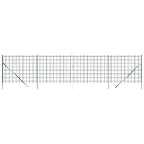 Vidaxxl Maschendrahtzaun 2x10 m verzinkter Stahl grün