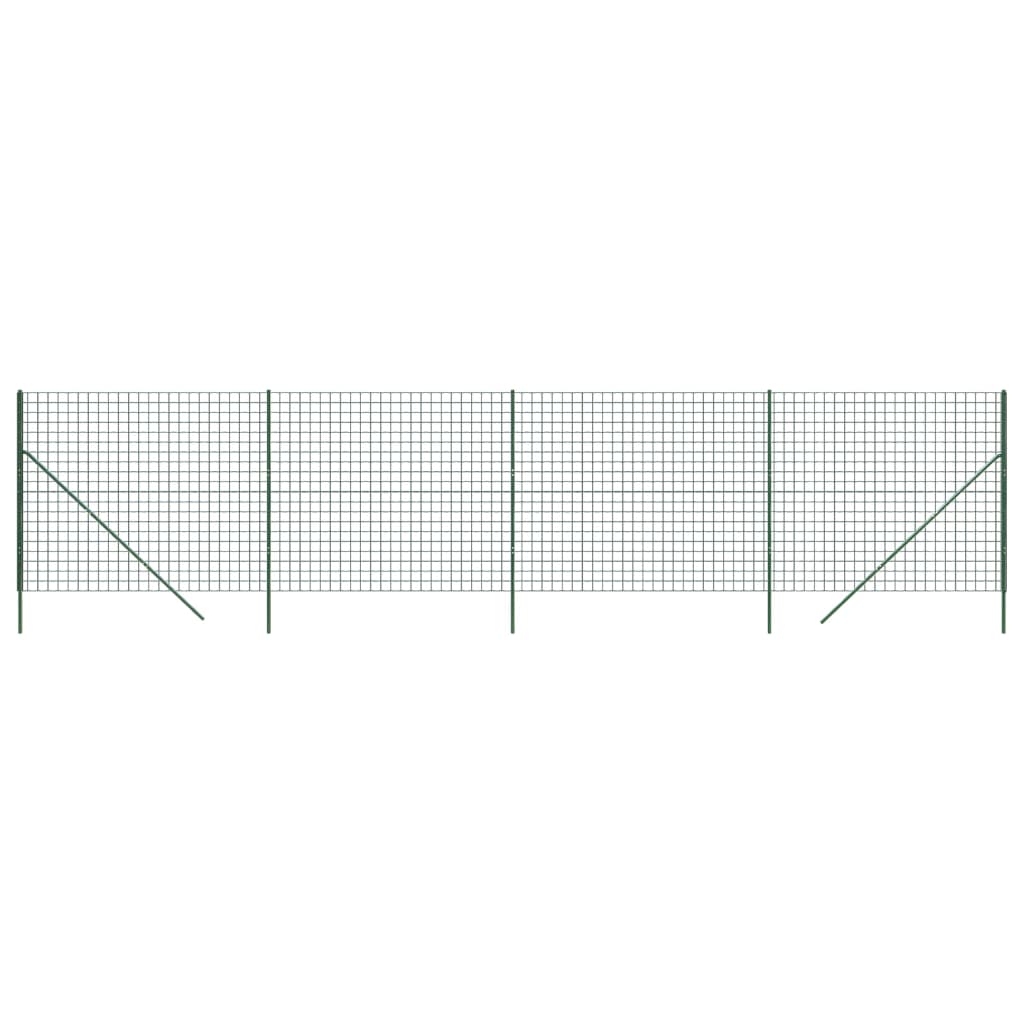 Vidaxl Wire Mesh Fet 2.2x10 M Galvanized Steel Green