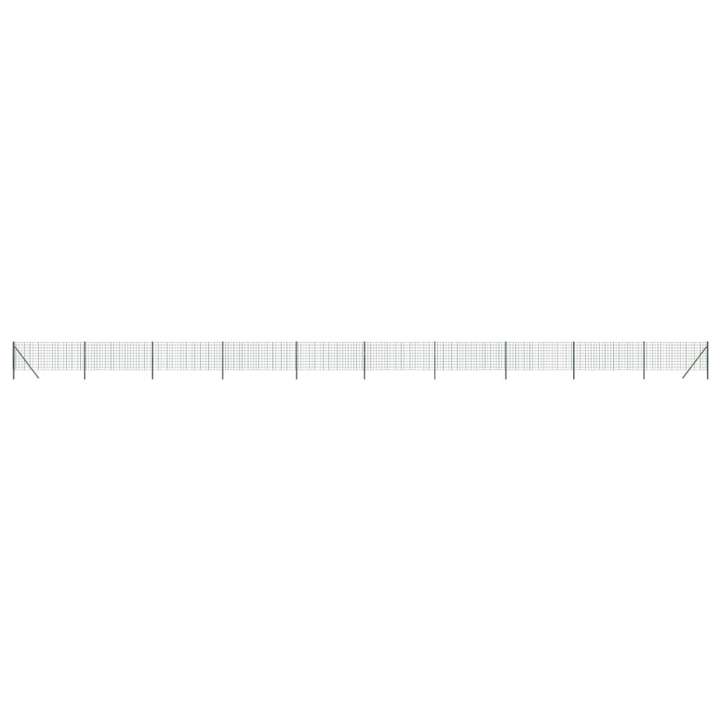 Vidaxxl Maschendrahtzaun 0,8x25 m verzinkter Stahl grün