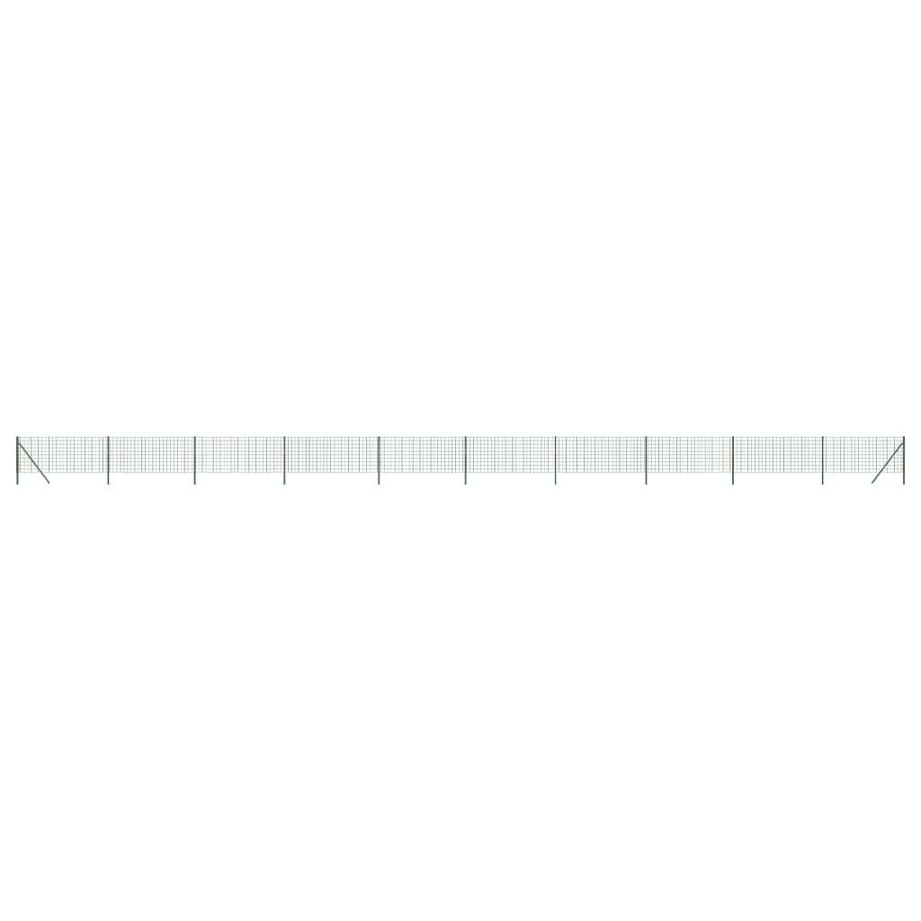 Vidaxl Drot Mesh Fet 1.1x25 m GALVANCHIZED Stahl gréng