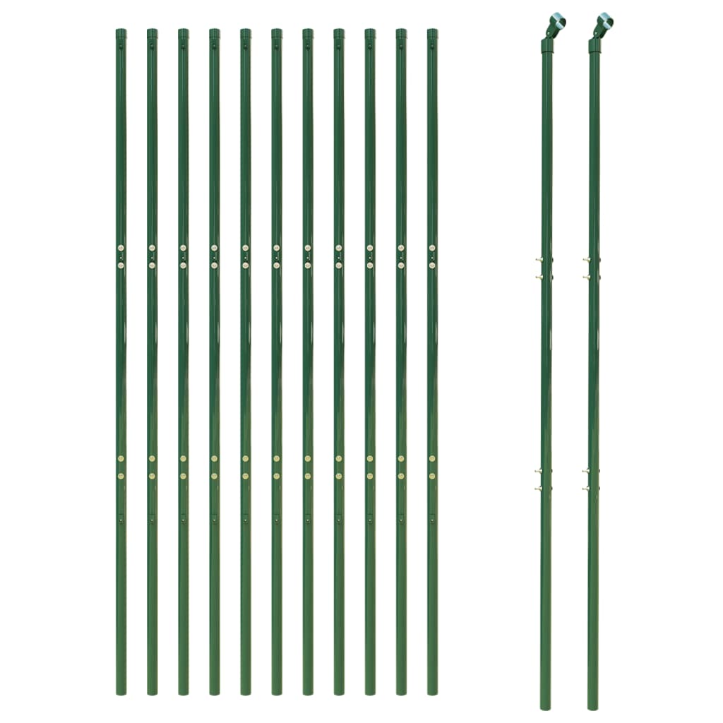 Vidaxl Mesh de alambre FET 1.8x25 M Galvanizado de acero verde