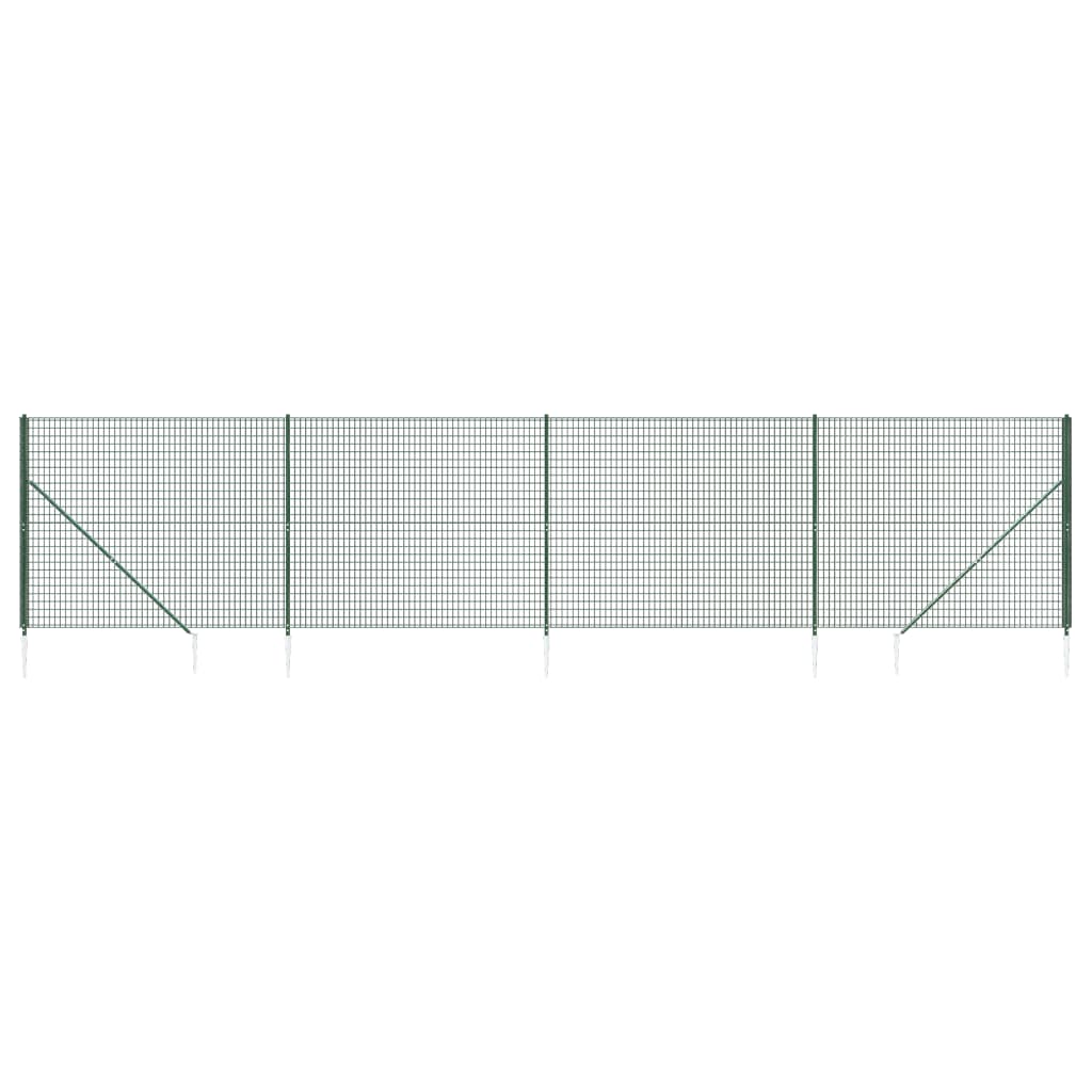 Vidaxl Wire Mesh Fet med malede ankre 1,8x10 m grøn