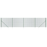 Vidaxxl Maschendrahtzaun mit Erdankern 2x10 m grün