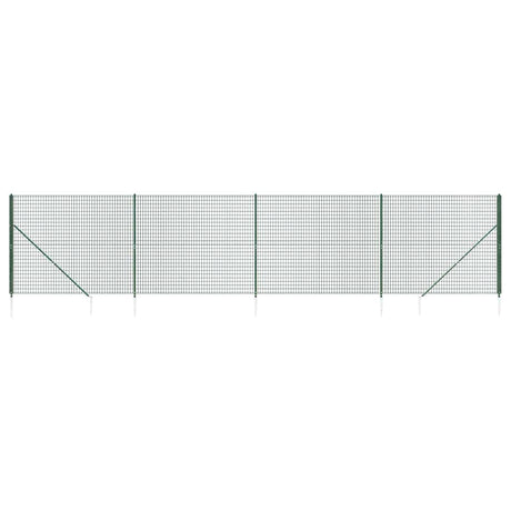 Vidaxxl Maschendrahtzaun mit Erdankern 2x10 m grün