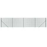 Vidaxxl Maschendrahtzaun mit Erdankern 2,2x10 m grün