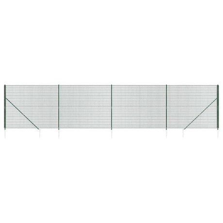 Vidaxxl Maschendrahtzaun mit Erdankern 2,2x10 m grün
