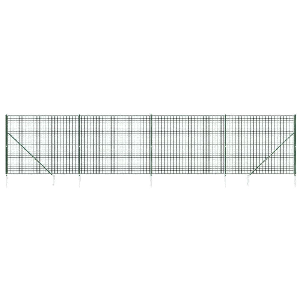 Vidaxl Wire Mesh Fet med malede ankre 2,2x10 m grøn