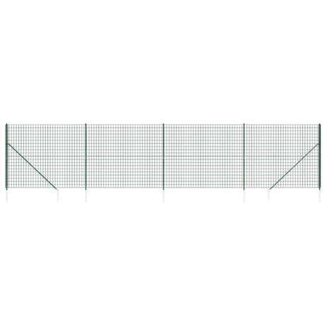 Vidaxxl Maschendrahtzaun mit Erdankern 2,2x10 m grün
