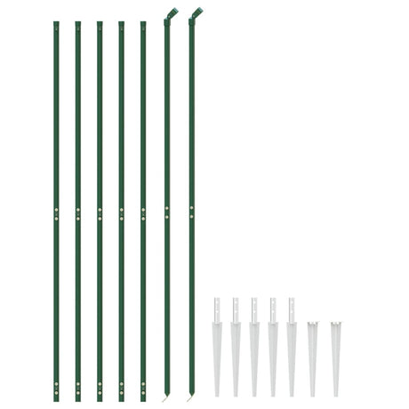 Vidaxxl Maschendrahtzaun mit Erdankern 1,8x10 m grün