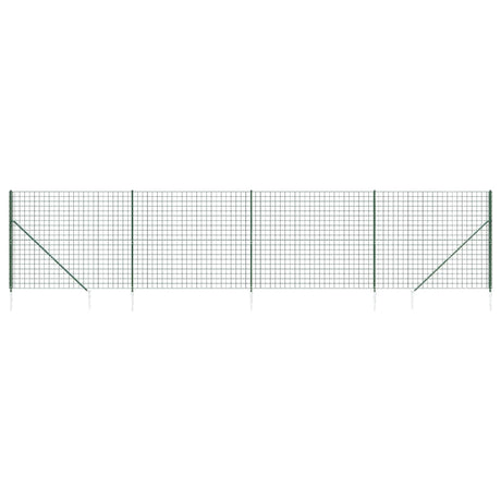 Vidaxxl Maschendrahtzaun mit Erdankern 2,2x10 m grün