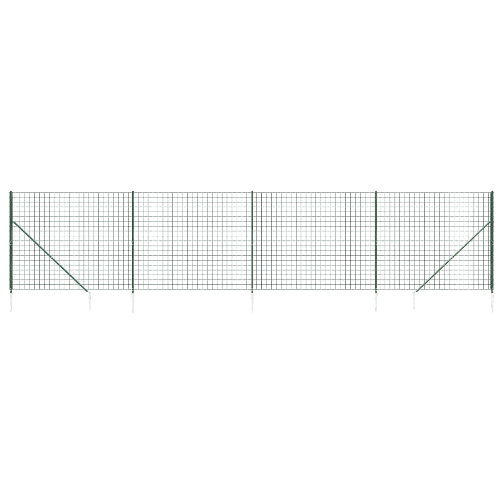 Vidaxl Wire Mesh Fet med malede ankre 2,2x10 m grøn