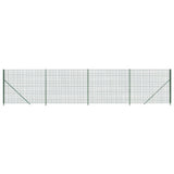 Vidaxxl Maschendrahtzaun mit Flansch 1,4x10 m grün