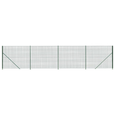 Vidaxxl Maschendrahtzaun mit Flansch 1,8x10 m grün