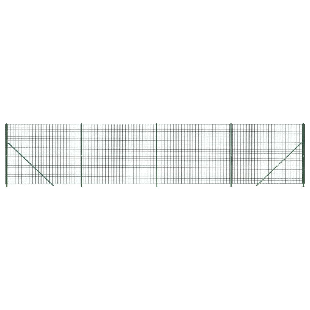 Vidaxl Wire Mesh Fet med flange 1,8x10 m grøn