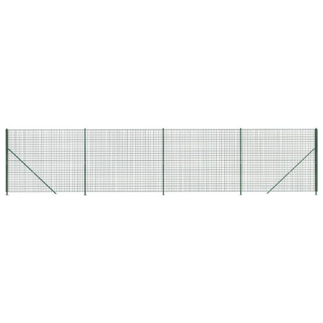 Vidaxxl Maschendrahtzaun mit Flansch 2x10 m grün