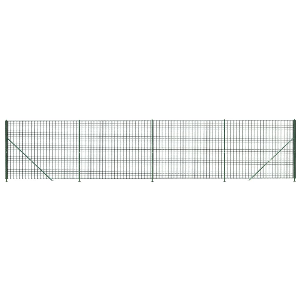 Vidaxl Wire Mesh Fet med flens 2x10 m grønn