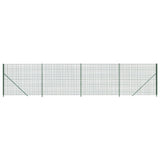 Vidaxxl Maschendrahtzaun mit Flansch 2x10 m grün