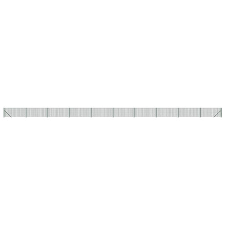 Vidaxxl Maschendrahtzaun mit Flansch 0,8x25 m grün