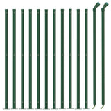Vidaxxl Maschendrahtzaun mit Flansch 1x25 m grün