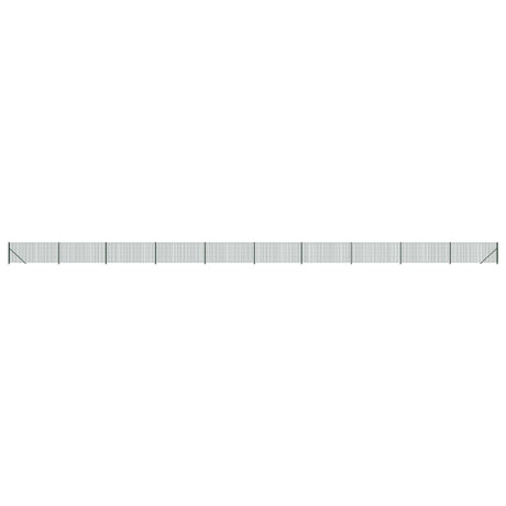 Vidaxxl Maschendrahtzaun mit Flansch 1,1x25 m grün