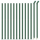Vidaxxl Maschendrahtzaun mit Flansch 1,1x25 m grün
