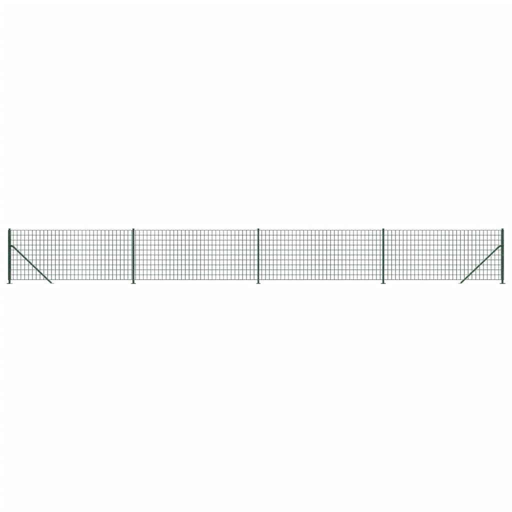 Vidaxl-Gitterzaun mit Flansch 1x10 m grün