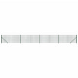 Vidaxl-Gitterzaun mit Flansch 1x10 m grün