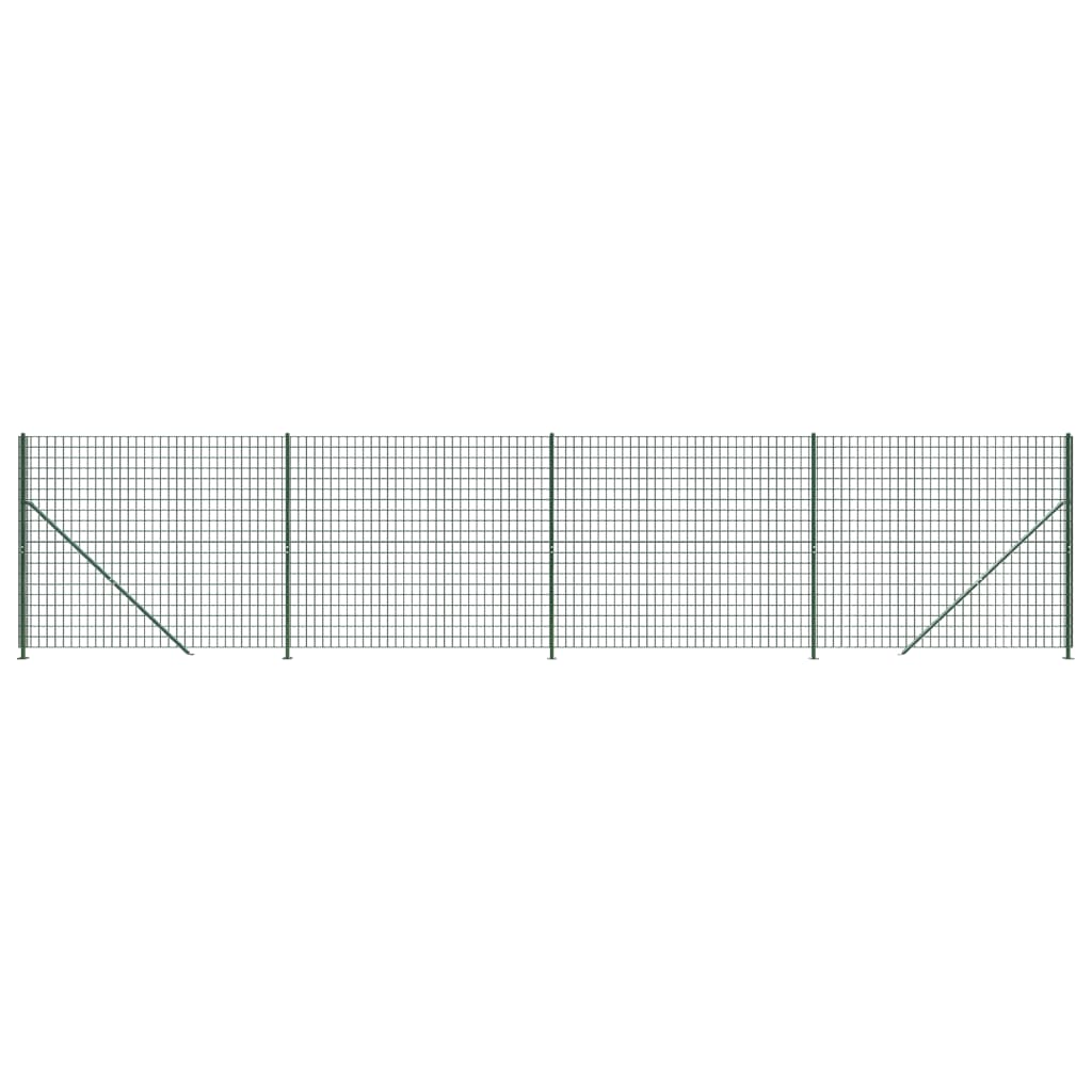 Vidaxl Wire Mesh Fet med flange 1,4x10 m grøn