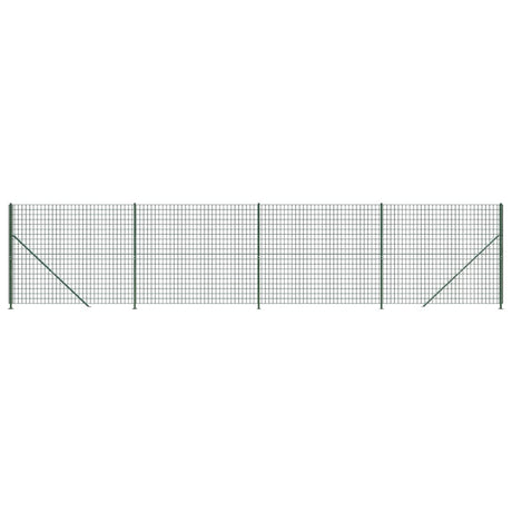 Vidaxxl Maschendrahtzaun mit Flansch 2,2x10 m grün