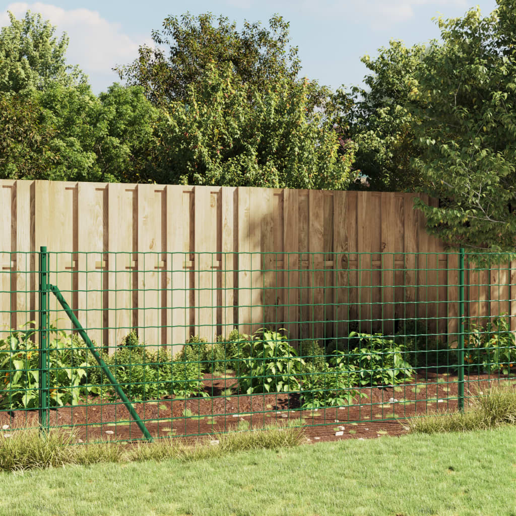 Fence a maglie di filo Vidaxl con Flens 1x25 m verde