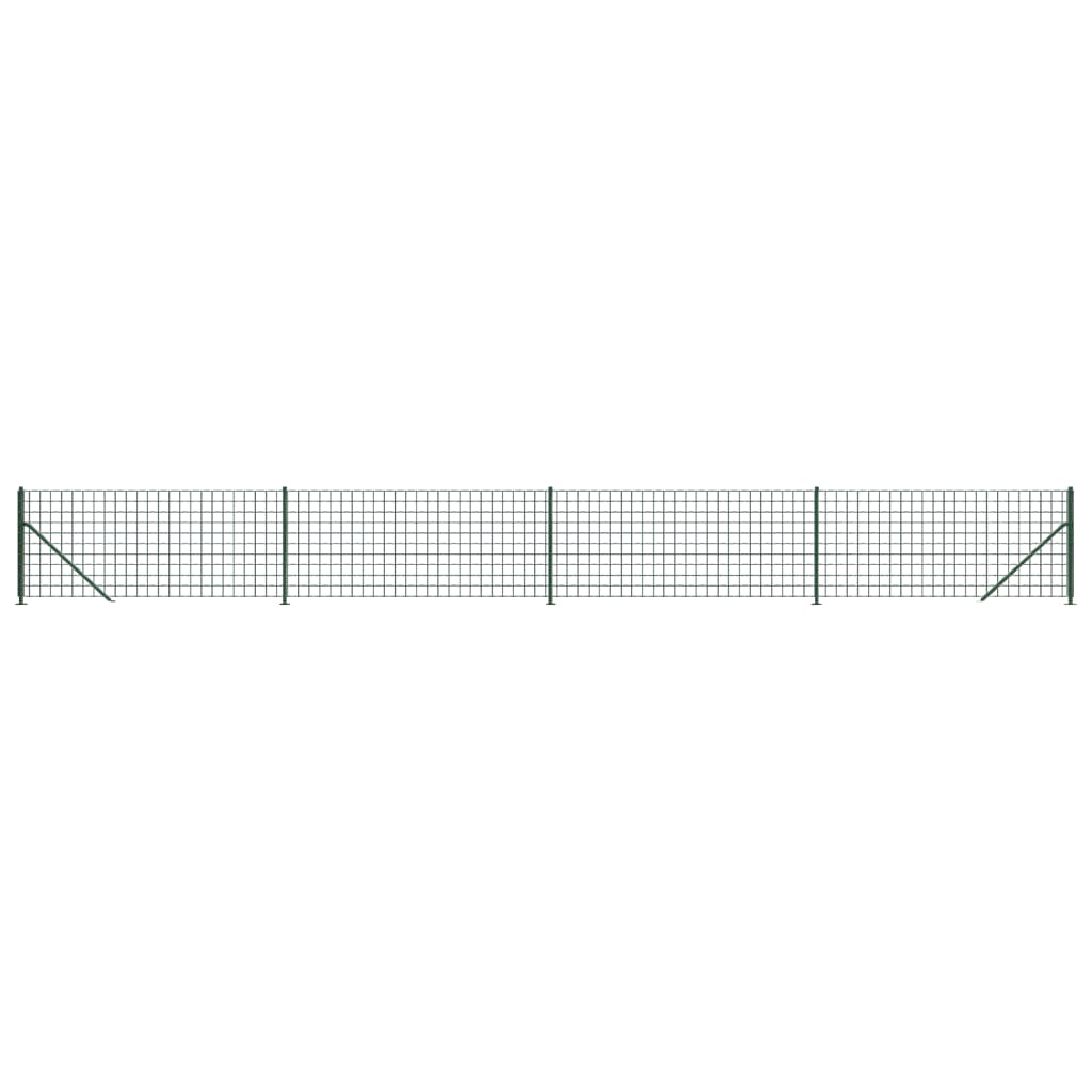 Vidaxl-Gitterzaun mit Flansch 1x10 m grün