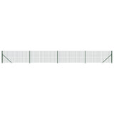 Vidaxl-Gitterzaun mit Flansch 1x10 m grün