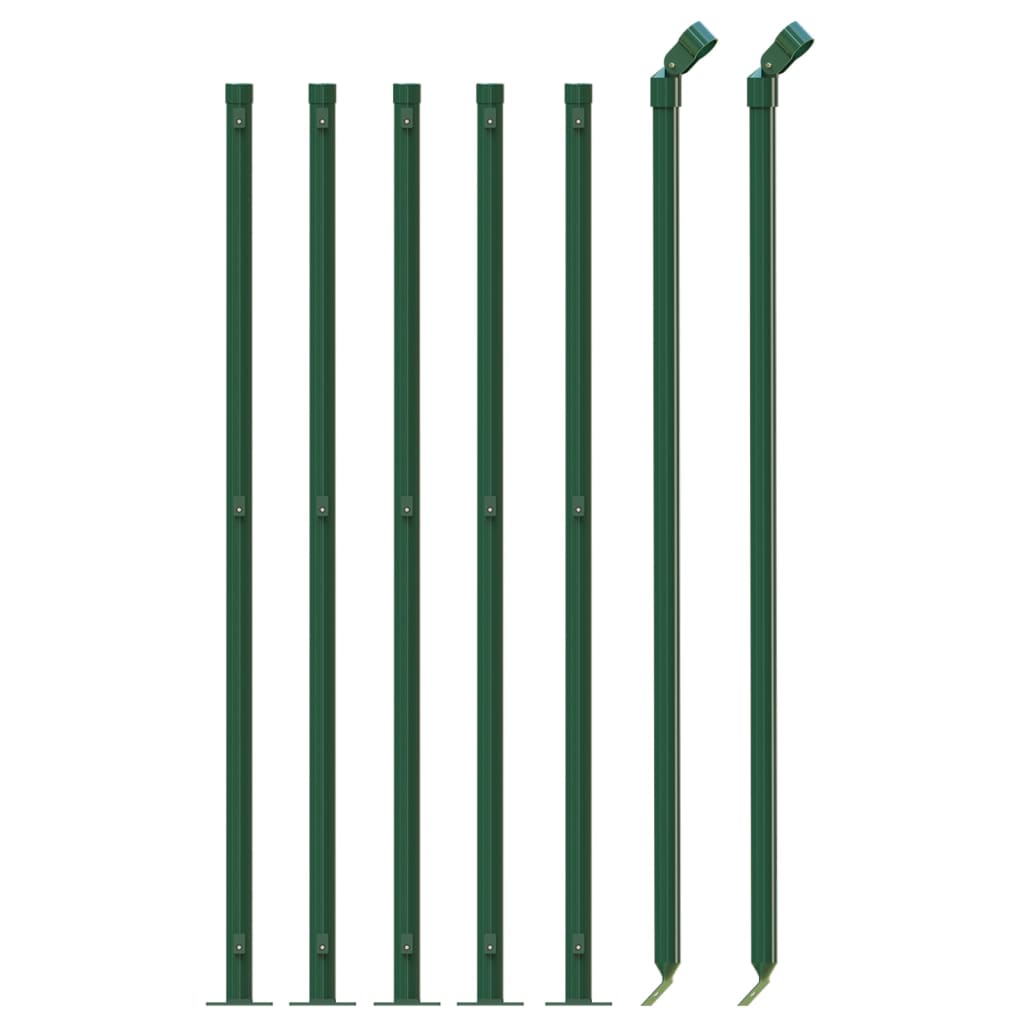 Vidaxl-Gitterzaun mit Flansch 1x10 m grün