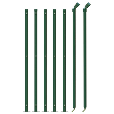 Vidaxxl Maschendrahtzaun mit Flansch 1,1x10 m grün