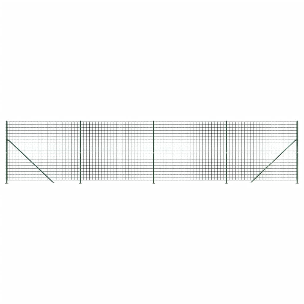 Vidaxl Wire Mesh Fet med flens 1,4x10 m grønn