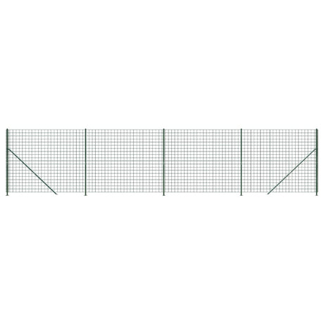 Vidaxxl Maschendrahtzaun mit Flansch 1,6x10 m grün