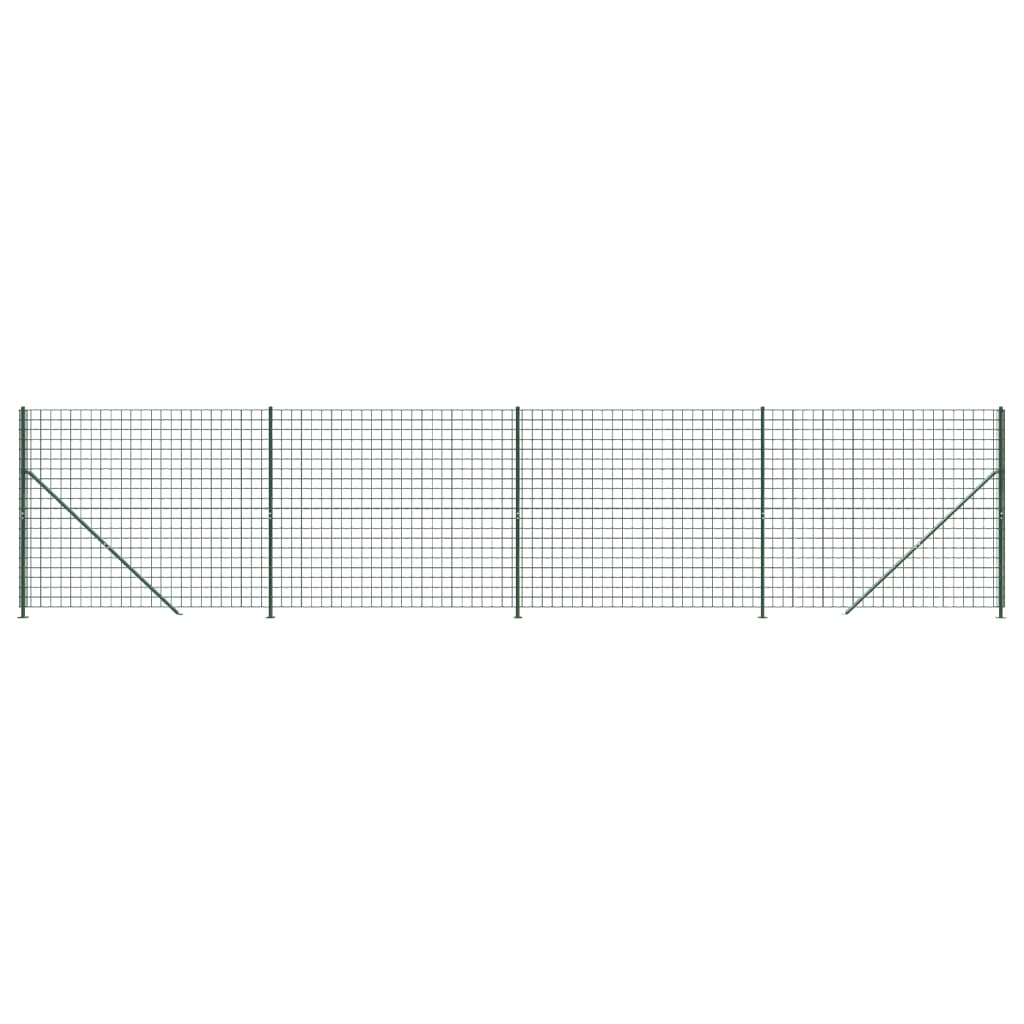 Vidaxxl Maschendrahtzaun mit Flansch 2x10 m grün
