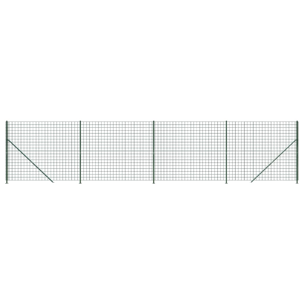 Vidaxl Wire Mesh Fet med flens 2x10 m grön