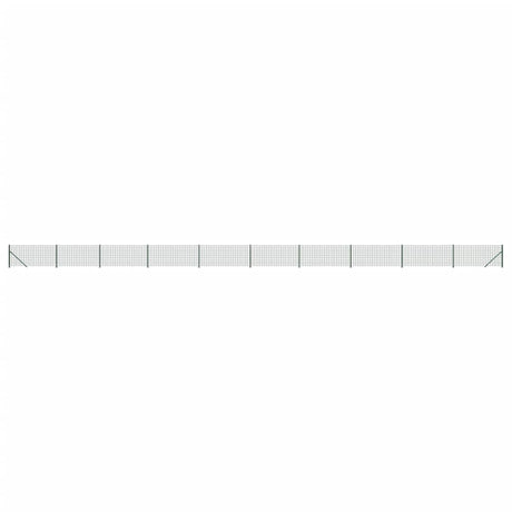 Vidaxxl Maschendrahtzaun mit Flansch 1,1x25 m grün
