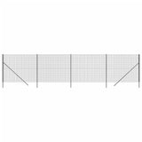 Vidaxl Maschendrahtzaun 1,4x10 m verzinkter Stahl Anthrazit