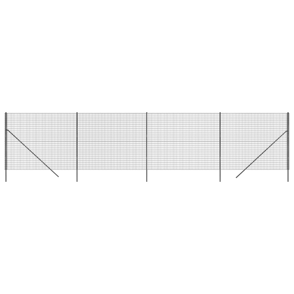 Vidaxl Maschendrahtzaun 2,2x10 m verzinkter Stahl Anthrazit