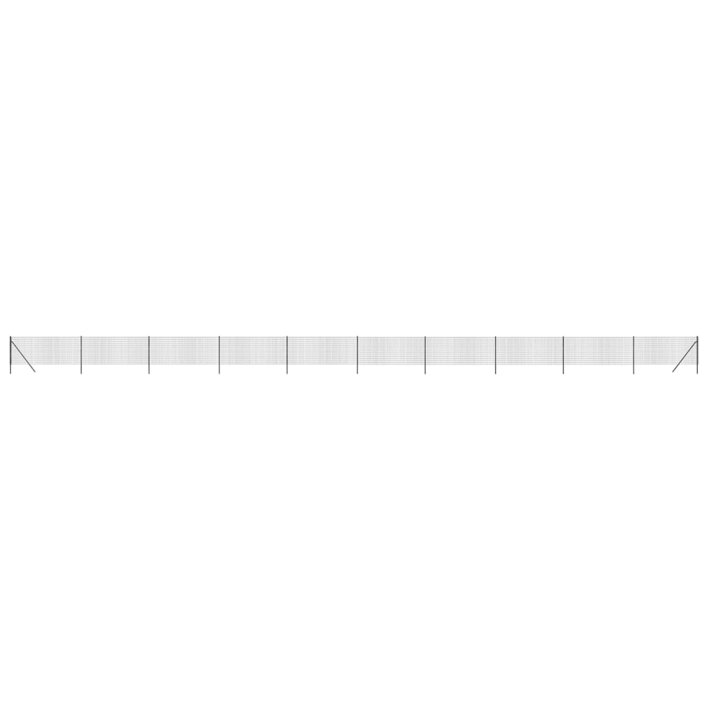 Vidaxl Drahtgitter FET 0,8x25 M verzinkte Stahl -Anthrazitfarbe