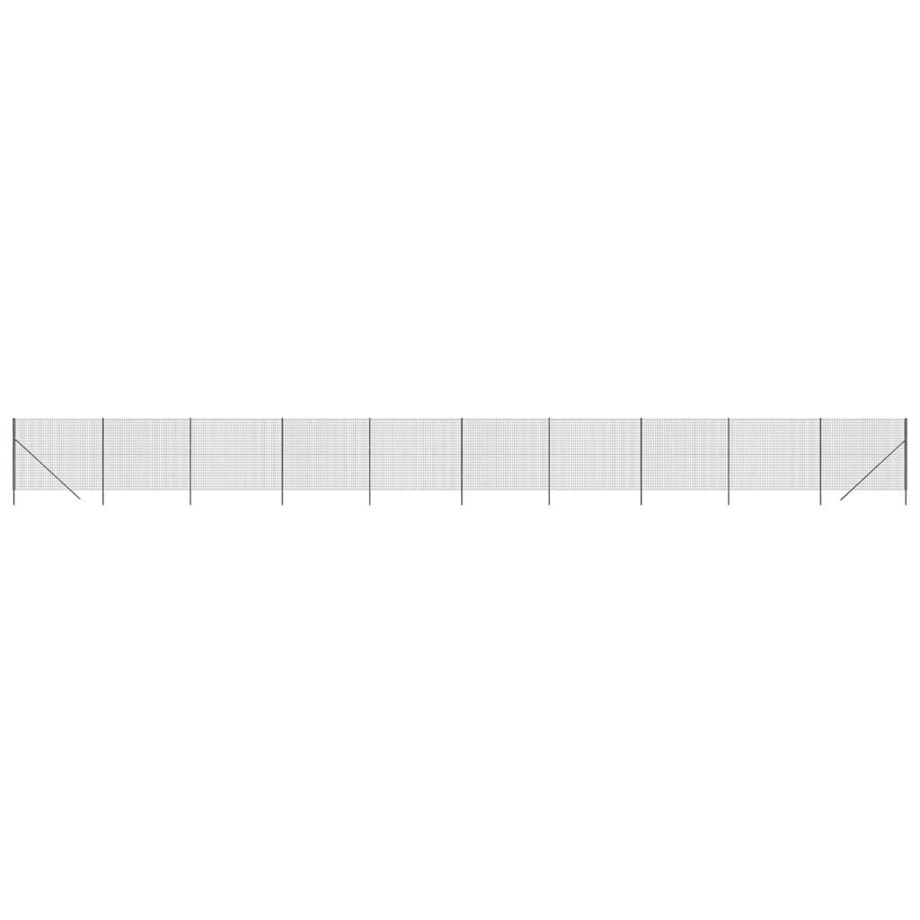 Vidaxl Wire Mesh FET 1.6x25 M galvanisert stål Antracittfarge